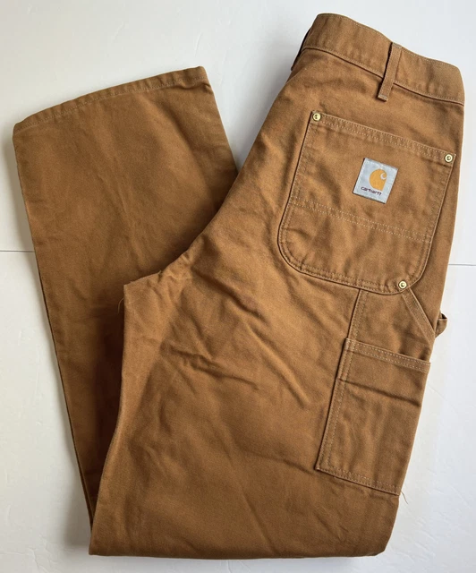 CARHARTT B01 BRN Men Loose Fit Firm Duck DoubleFront Utility Work