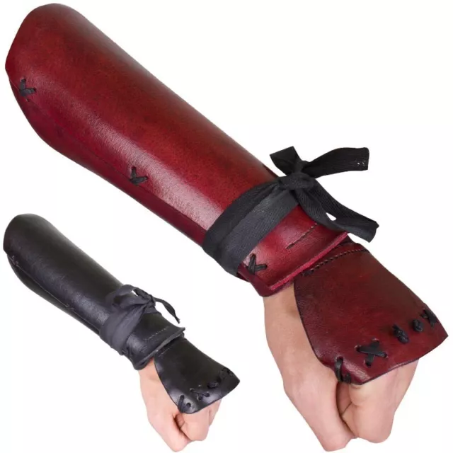 Quality Leather Samurai Bracers. - Perfect For Stage Costume & LARP. 2 Colours
