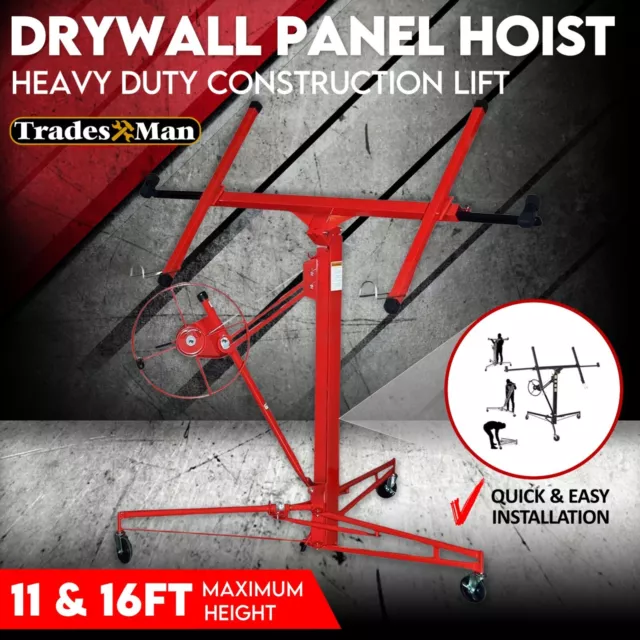 11FT 16FT Drywall Panel Lifter Gyprock Plasterboard Sheet Hoist Lift Board +S