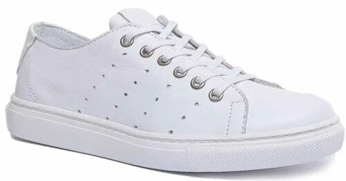 JUSTIN REECE ENGLAND Lucy Décontracté Lacet Chaussures en Blanc Taille UK 3 - 8