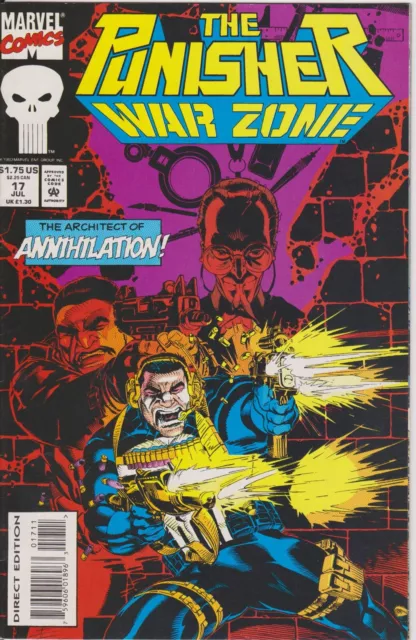 Punisher War Zone Issue #17 Comic Book. Direct Edition. Marvel 1993