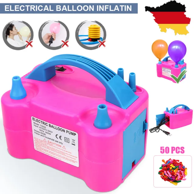 600W BALLONPUMPE ELEKTRISCHE Ballonaufblasgerät 2 Luftdüse für Luftballons  EUR 15,99 - PicClick DE