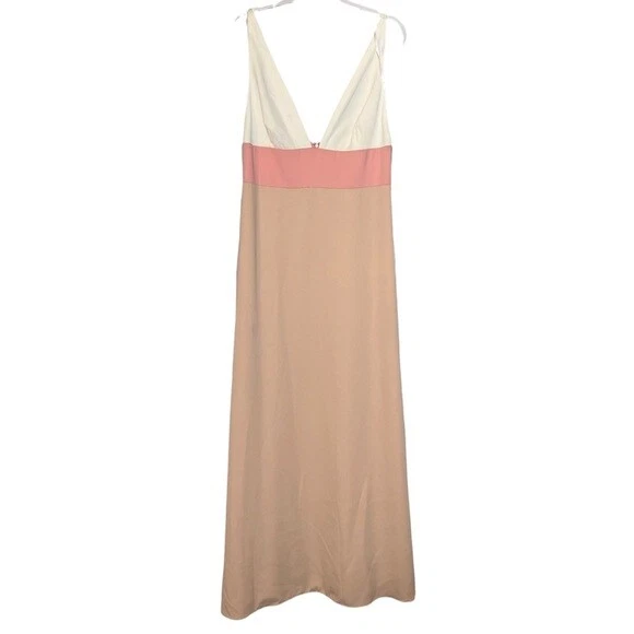 Jill Stuart v-neck empire waist maxi gown dress