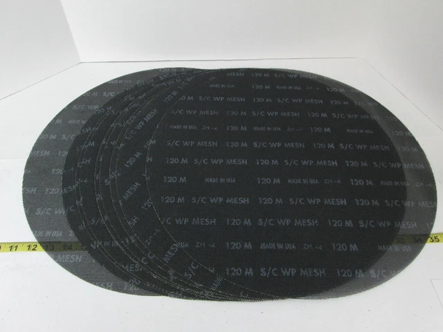 Lot of 10 19" Floor Sanding Screen Discs 120 Grit 120 M S/C WP Mesh SKU F
