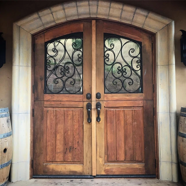 Rustic door solid wood oak mahogany alder birch maple Choose species/size Glass