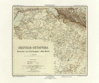 Deutsch Ostafrika Bismarckburg Rhodesia Sprigade Kazembe Pepo Kolonialatlas 113