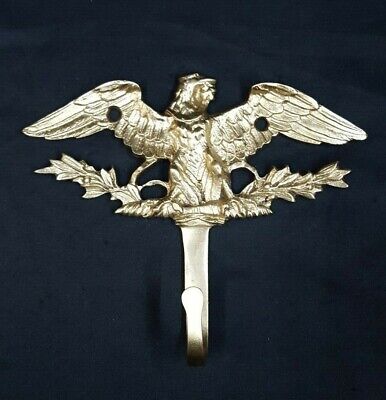 Antique Solid Brass Eagle Designed Coat Hall Tree Hook