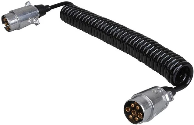ProPlus Câble spiralé de 4,5 m - 2 fiches - connexion à 7 broches -...