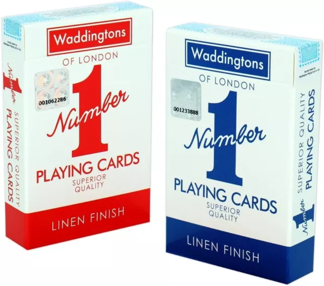 Waddingtons Number 1 Playing Card Game, play with the classic Red and Blue Twin
