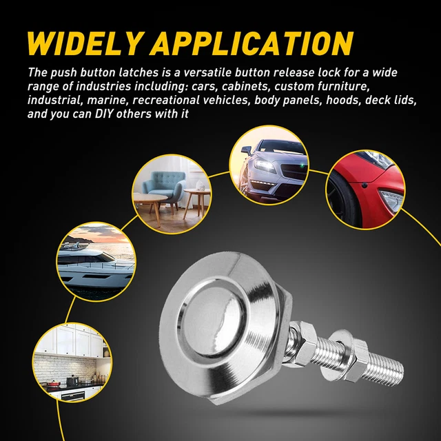 Regno Unito 2x paraurti a sgancio rapido per auto pulsante tappo cofano pin clip blocco kit
