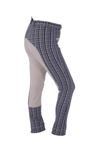 SALE!!! Cotton Check Full Clarino Seat Sticky Bum New Season Jodhpurs