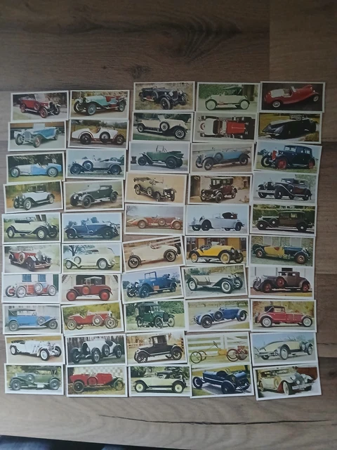 CRAVEN BLACK CAT Vintage Cars Cigarette Cards Full Set £3.04