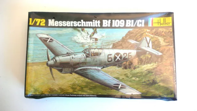 KIT HELLER   MESSERSCHMITT Bf 109 BI/CI  1/72è   BOITE NOIRE ANNÉE 70   COMPLET