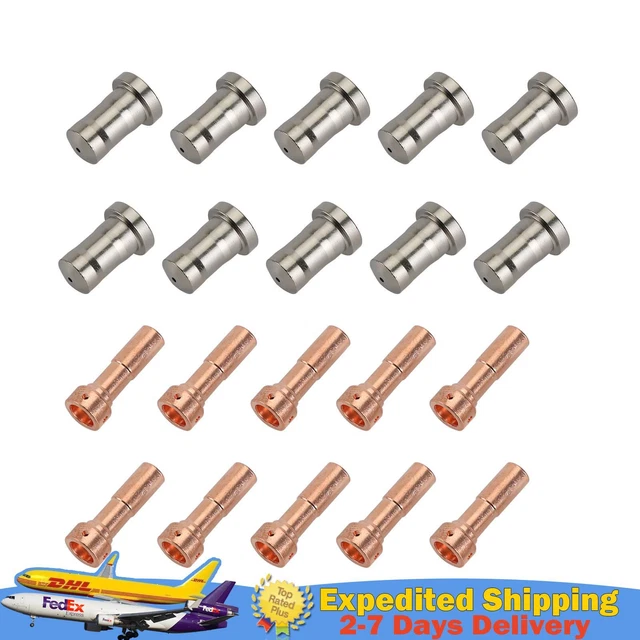 20Pcs Plasma Cutter Nozzles + Electrodes Consumables For PT-23 PT-27 Torch