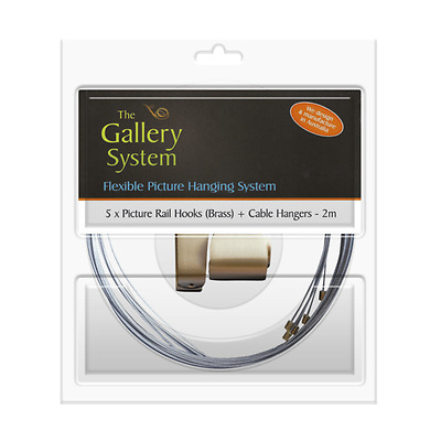 Brass Picture Rail Hangers - GBLPRANG5B - The Gallery System