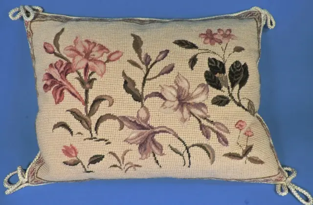 Katha Diddel Collection Floral Needlepoint Pillow (Xlnt)