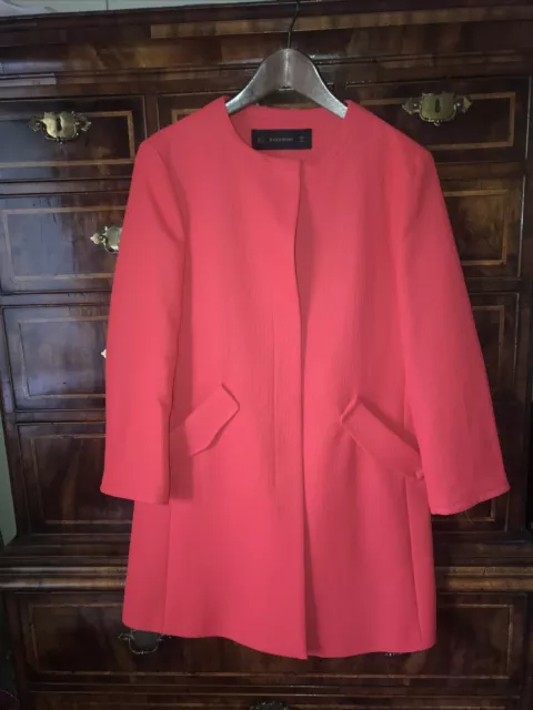 zara manteau rouge