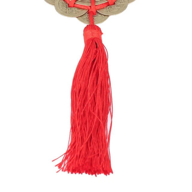 Type 1)Chinese Feng Shui Coins Fortune Money With Red String Hanging Ornament