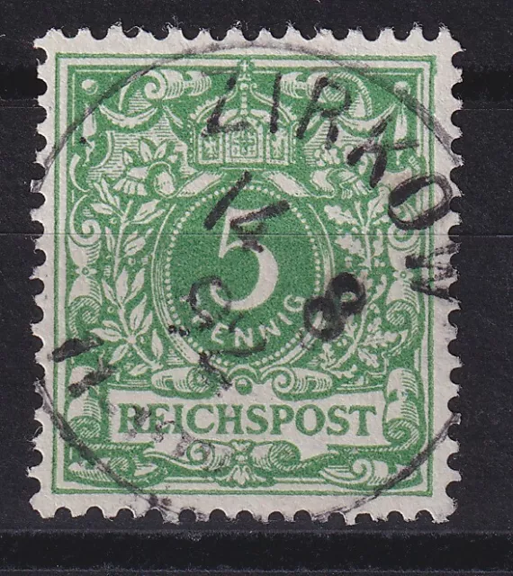 64998) ZIRKOW Pommern 1892 nachverwendeter Preußen-Stempel