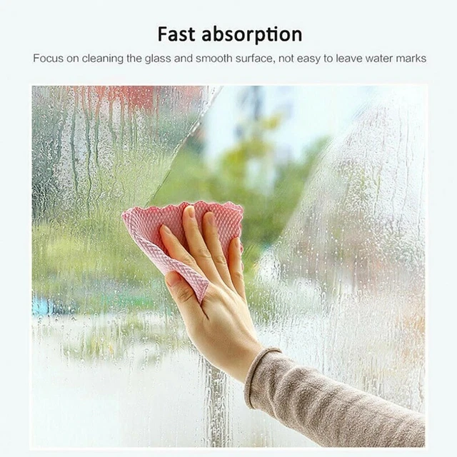 5 PCS NanoScale Streak-Free Miracle Cleaning Cloths  Kitchen Rag Reusable tool 8