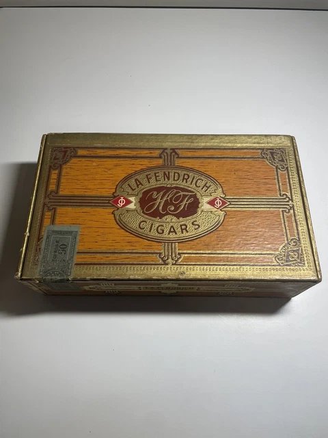 CIGAR BOX: cardboard, LA FENDRICH,  Claro, EMPTY
