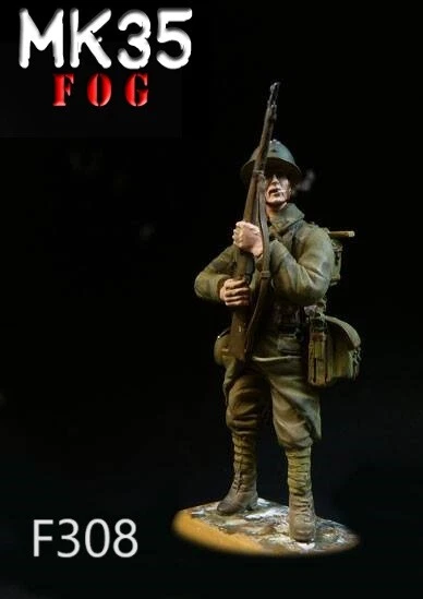 1:35 lot 2 figurines en résine soldat us et civil Français