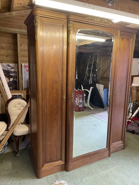 Edwardian Mahogany Inlaid Armoire/ Wardrobe