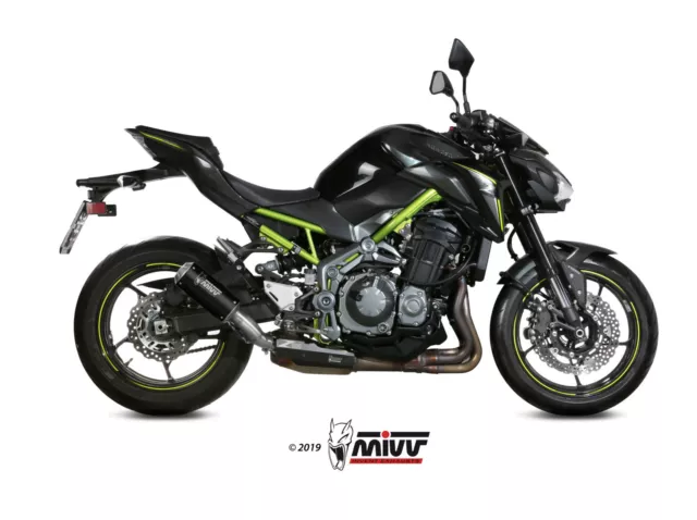 MIVV AUSPUFFANLAGE MK3 Black SCHWARZER EDELSTAHL F�R KAWASAKI Z 900 2017 > 2019