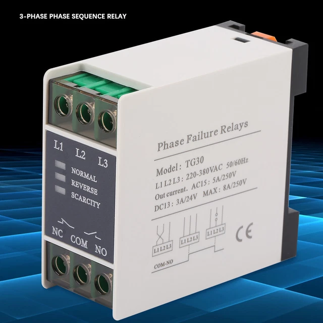 3-PHASE PHASE SEQUENCE Relay Phase Sequence Protection Relay Rated ...