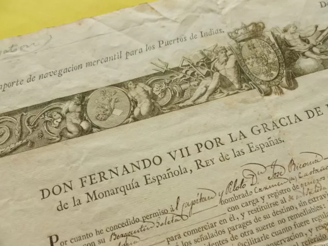 ROI Ferdinand VII d'ESPAGNE (1784-1833) REY de ESPANA. Autografo AUTOGRAPH