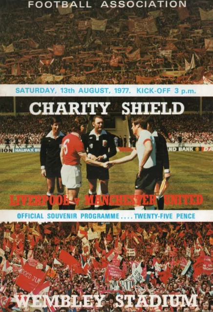 Liverpool V Manchester Utd 1977 Charity Shield