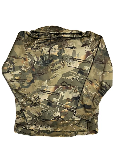 Under Armour Sweatshirt Adult L Hooded Hoodie Green Digital Camo Logo