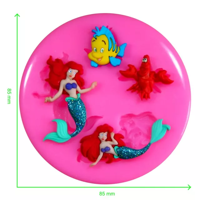 Disney Little Mermaid Silicone Mould by Fairie Blessings