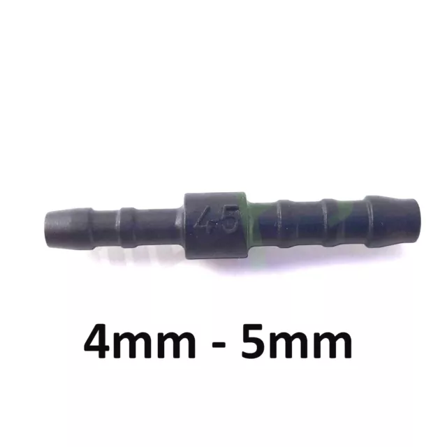 Schlauchverbinder Gerade Reduzierer 5 mm 4 mm Kunststoff Verbindungsstück