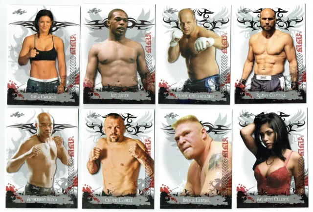 2010 Leaf UFC MMA Complete 100 Card Set w/ Gina Carano RC, Fedor Emelianenko RC