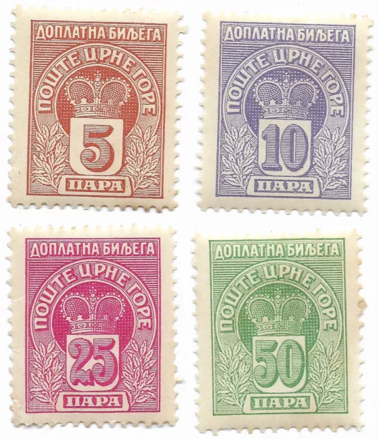 1907 - Port / postage due Mi P19/22, Sc J19/22 - Livraison 0€ dès 5 lots groupés
