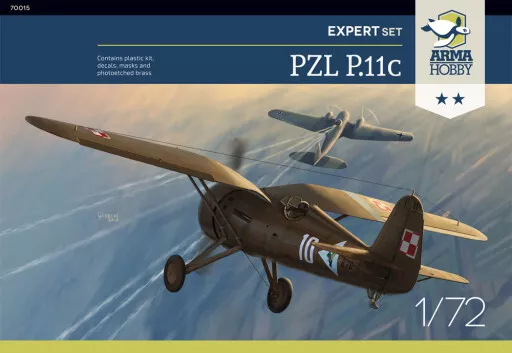 Arma Hobby 1/72 Scale PZL P.11c (Expert Set) Model Kit