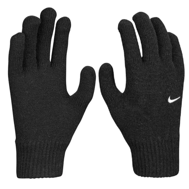 Nike Swoosh Tricoter Gants 2.0 Gants Running En Maillot Coldwear Noir