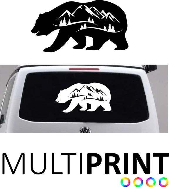 LARGE FOREST BEAR Camper Van Sticker Motor Home Caravan Van Vinyl Decal