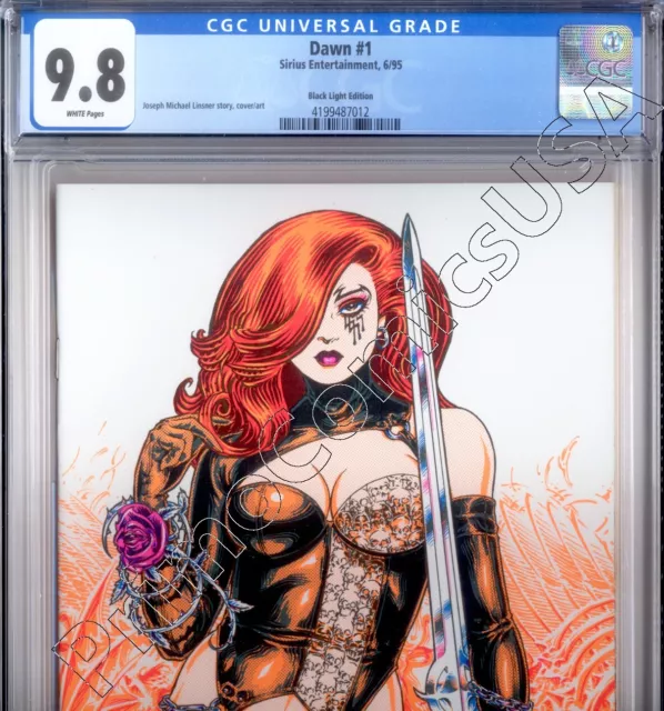 PRIMO:  DAWN #1 BLACK LIGHT variant LINSNER Cry For Sirius comics NM/MT 9.8 CGC