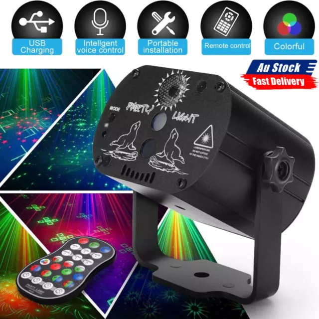 480 Patterns DJ Disco Lights Laser Projector Stage Light LED RGB Party KTV Show