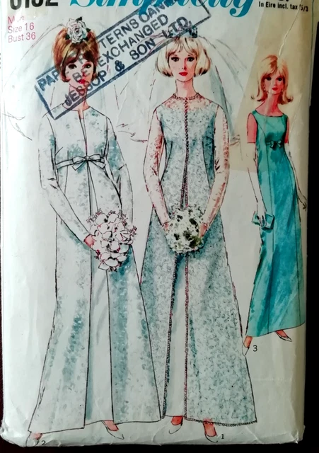 Robe De Mariage/Vieilles Couture Années 60 - Taille B36 - Marque Le Roy Weldons 8924