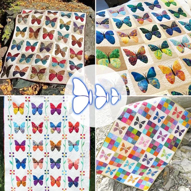 Regla de plantilla de mariposa bonita 4/8/12 pulgadas corte de plantilla creativa J5I6