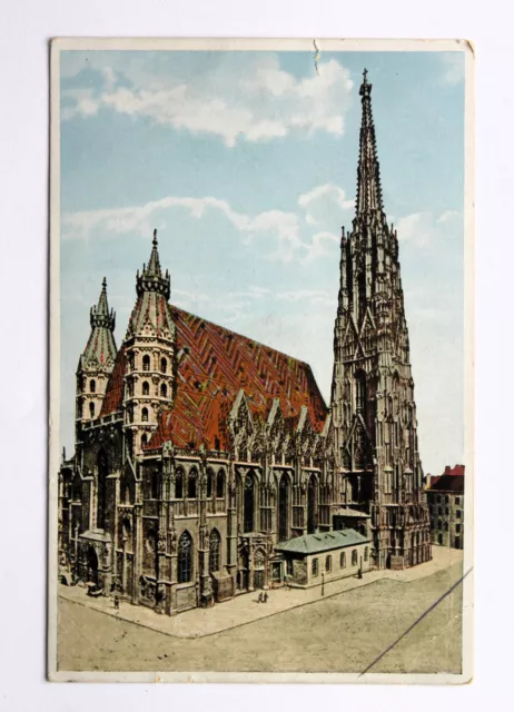 col. AK Wien I, St. Stephansdom 1940 Stpl. Mitarbeit im DRK 3