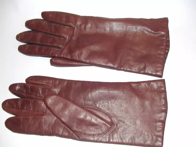 historische feine alte Leder Handschuhe antik Damen schmale Hände (Gr. ca. 7)