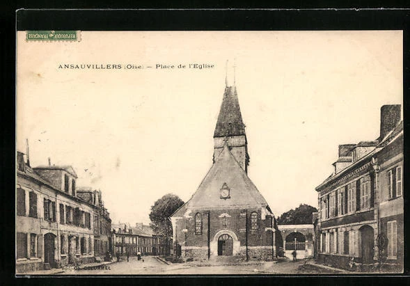 CPA Ansauvillers, Place de l´Eglise
