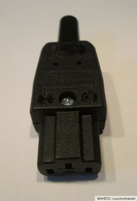 Heißgerätestecker Warmgerätestecker Kaltgerätestecker Geräte Stecker schwarz 230 3