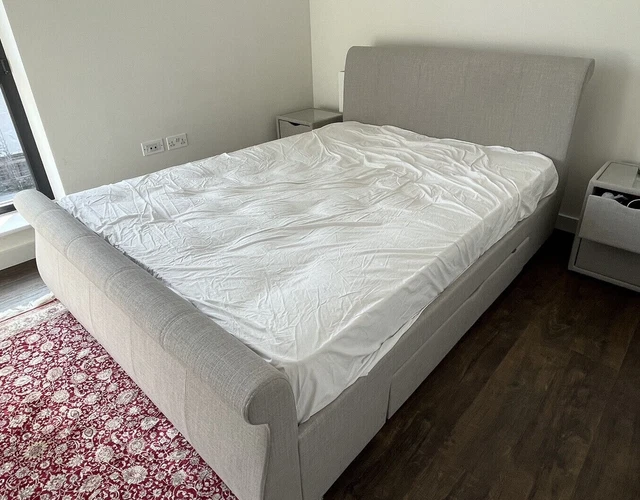 DREAMS LUCIA SILVER Upholstered Bed Frame King (5ft) + Mattress £250.00