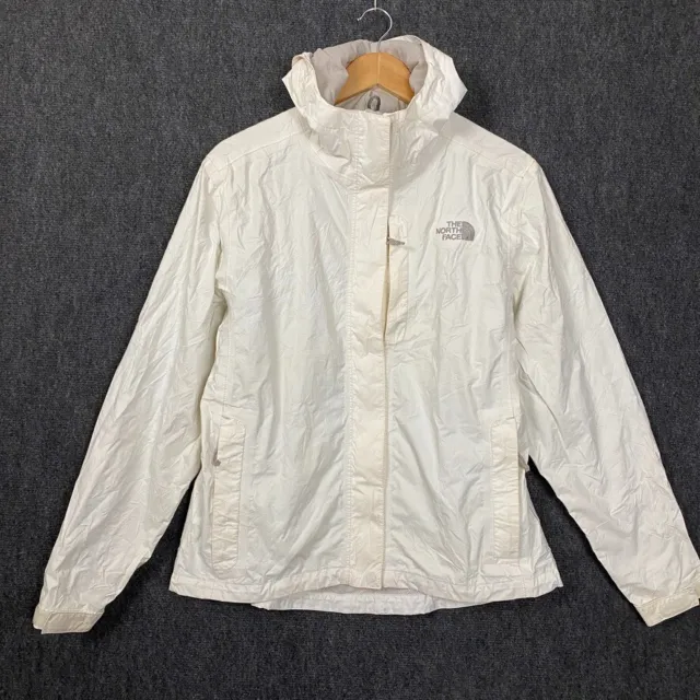 The North Face Womens Hy Vent HyVent Rain Coat Light Jacket Cream Size Medium