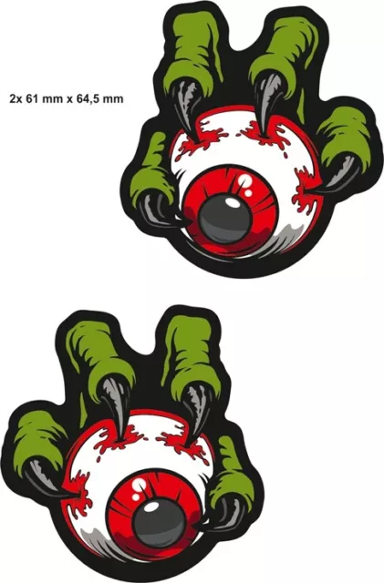 Deko Aufkleber Sticker Folie Dead Tod Augen Reaper Monster : Monster Kralle (ca. 2